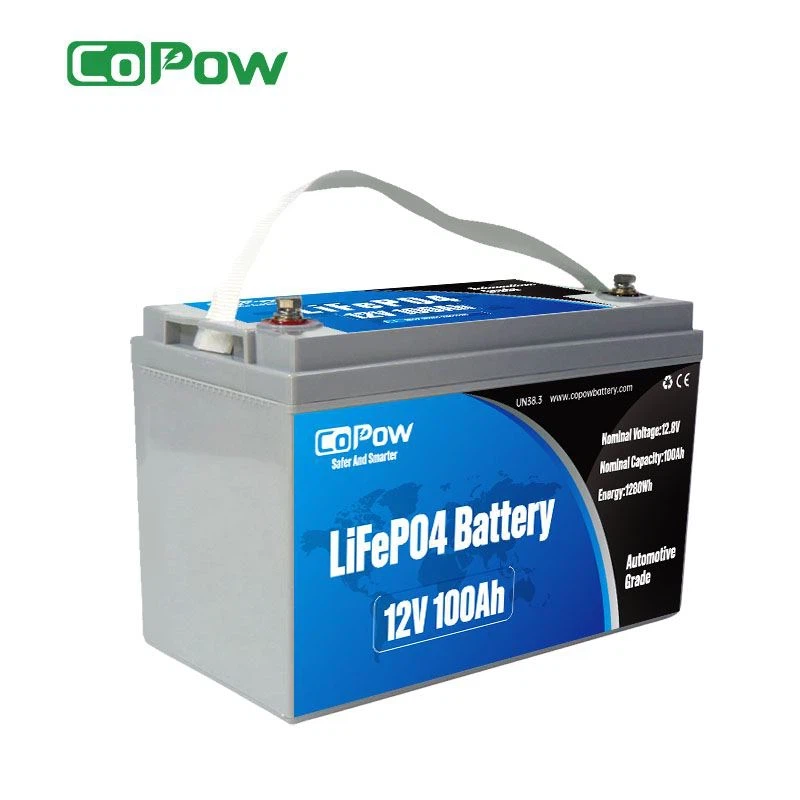 12V 100Ah LiFePO4 Marine Battery - Lightweight, Smart Bluetooth & 4000+ Cycles